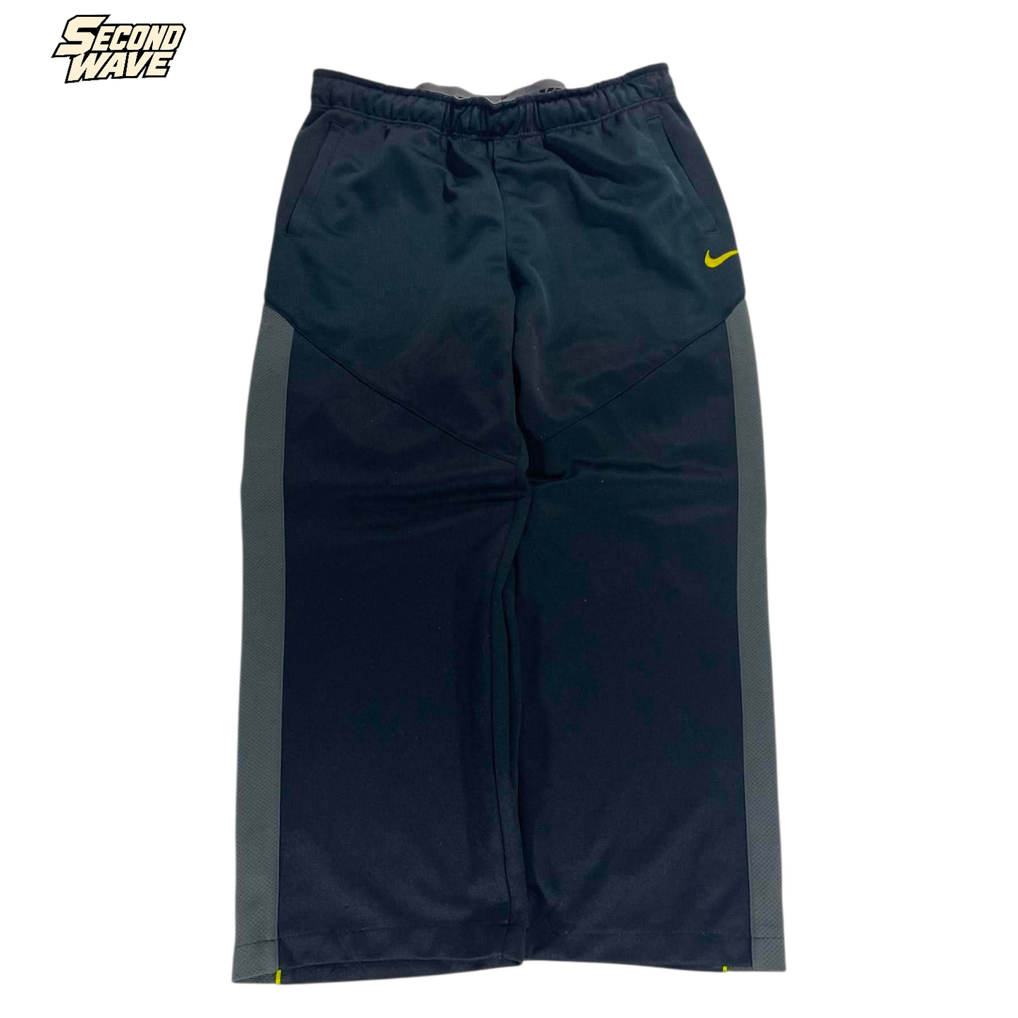 VINTAGE NEON HIT NIKE NAVY TRACK PANTS (L) '1