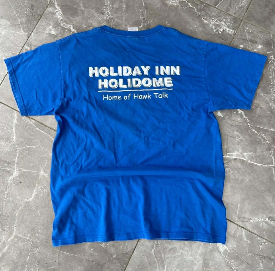 VINTAGE KANSA JAYHAWKS BLUE COTTON T-SHIRT (L)