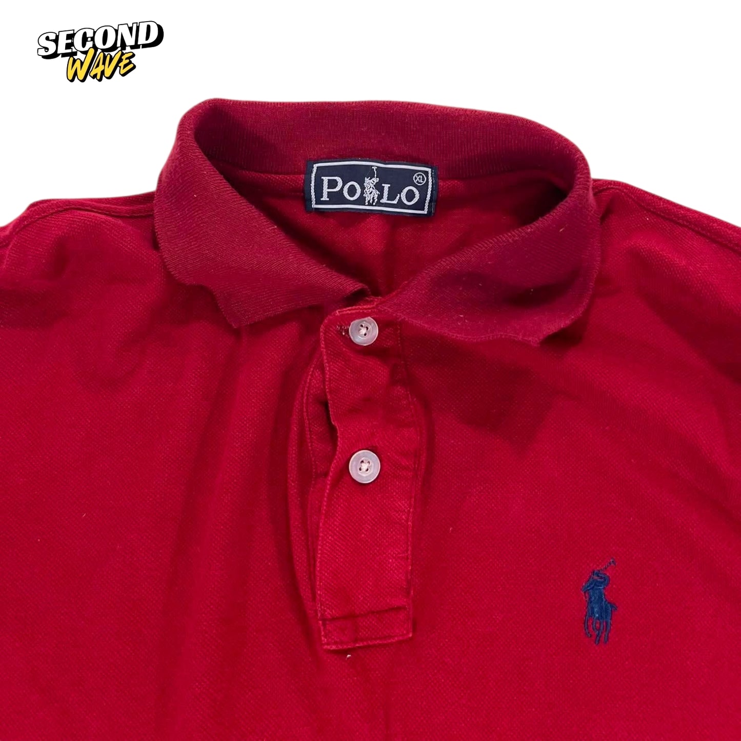 RALPH LAUREN RED POLO SHIRT (M)