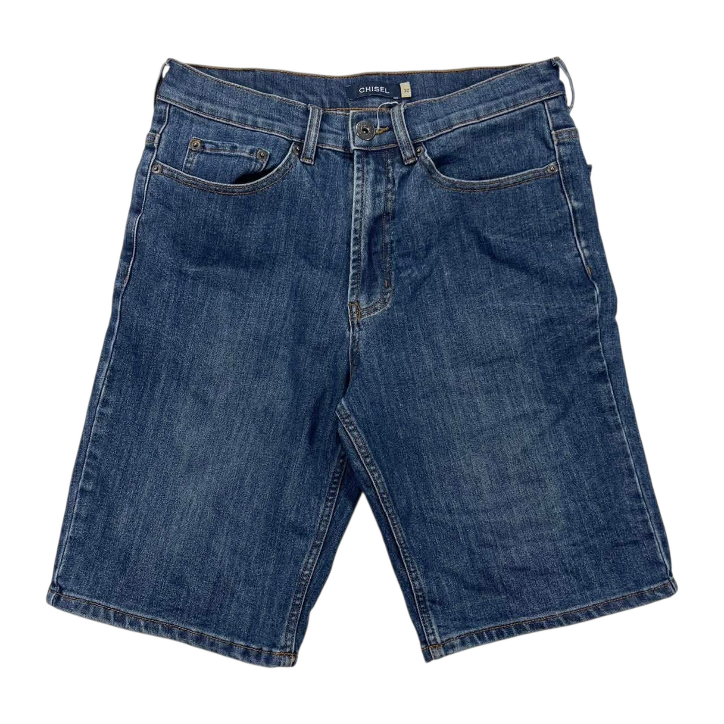 Y2K CHISEL BLUE DENIM SHORTS (32)