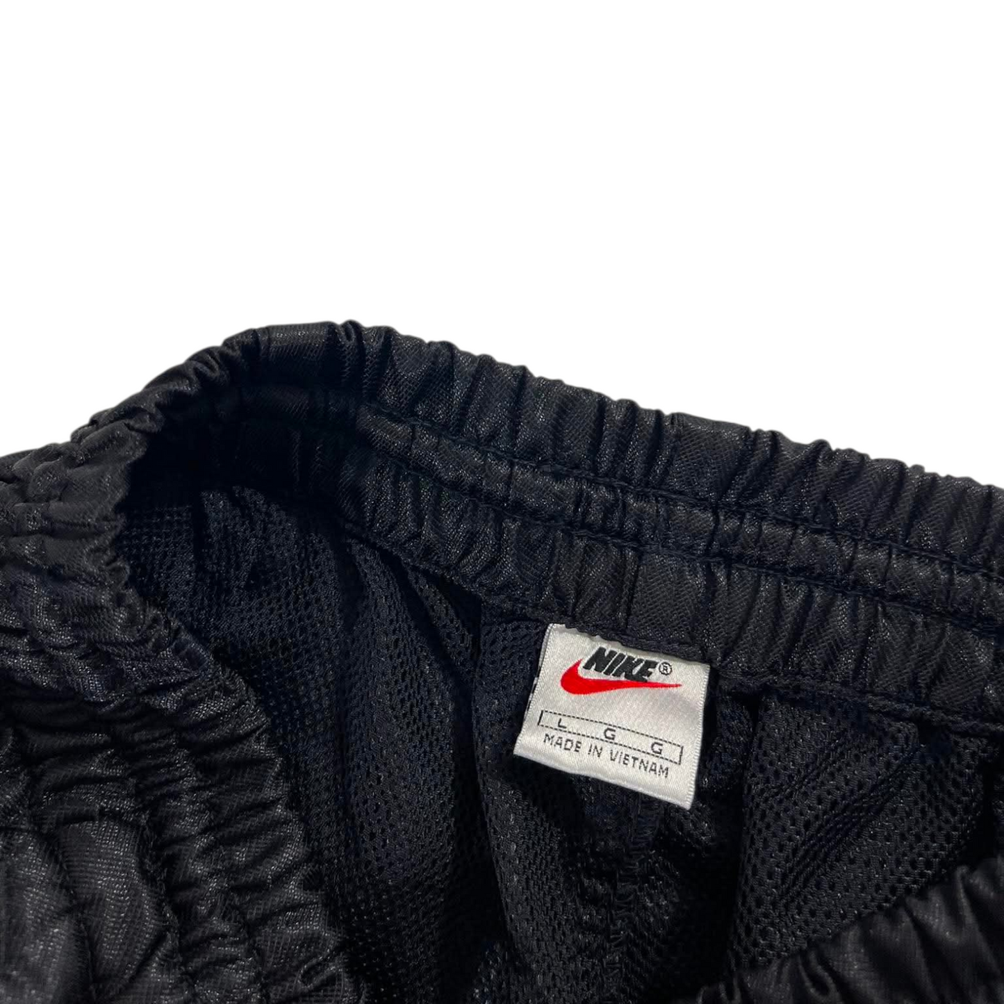 VINTAGE NIKE BLACK NYLON TRACK PANTS (M) ¹⁵