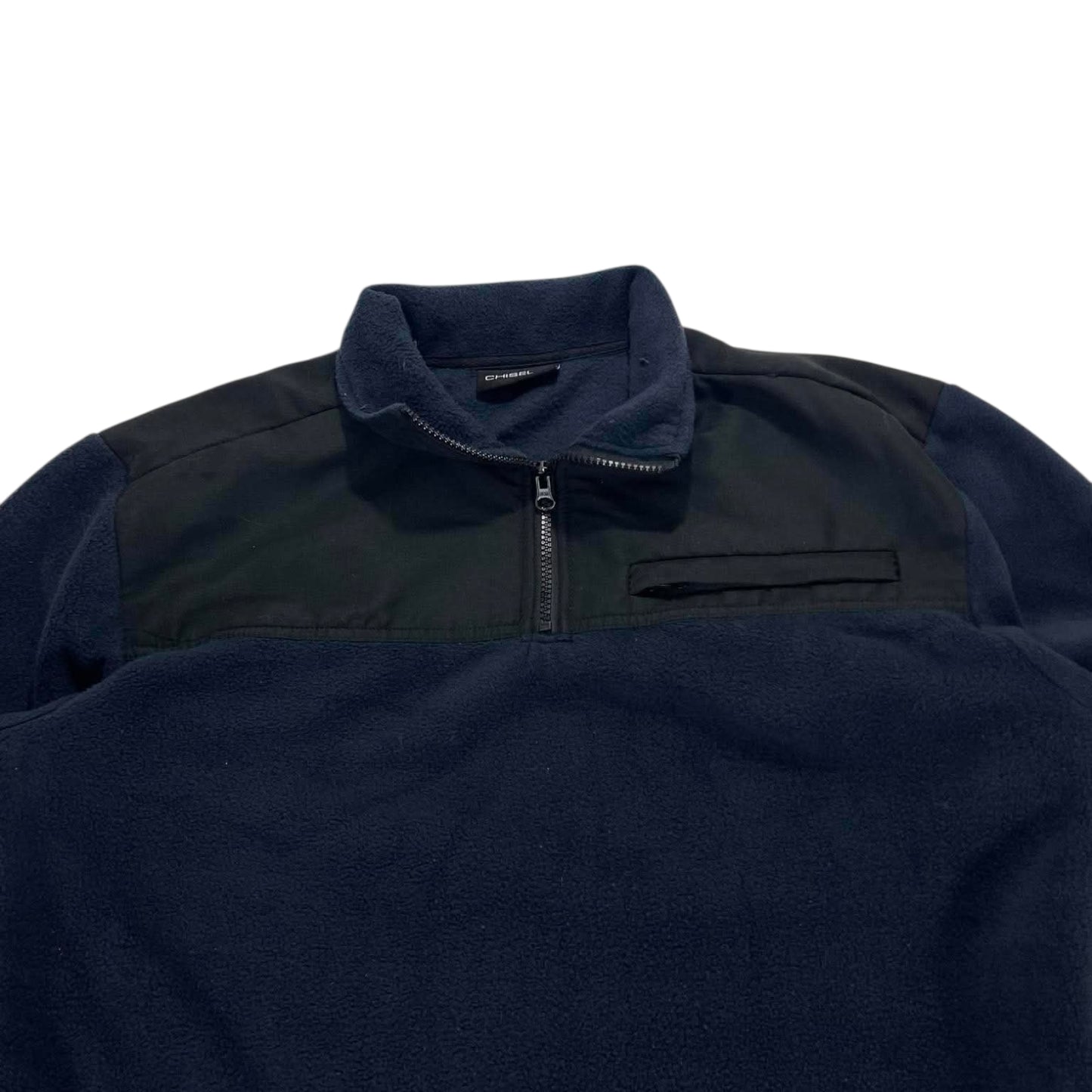 CHISEL NAVY BLUE FLEECE QUARTER ZIP (M)