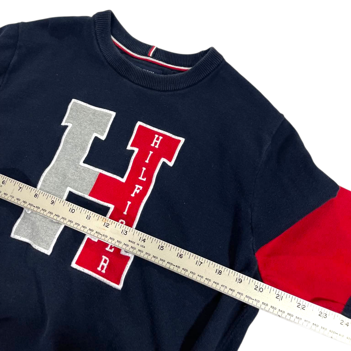 TOMMY HILFIGER NAVY BLUE SWEATER (L)