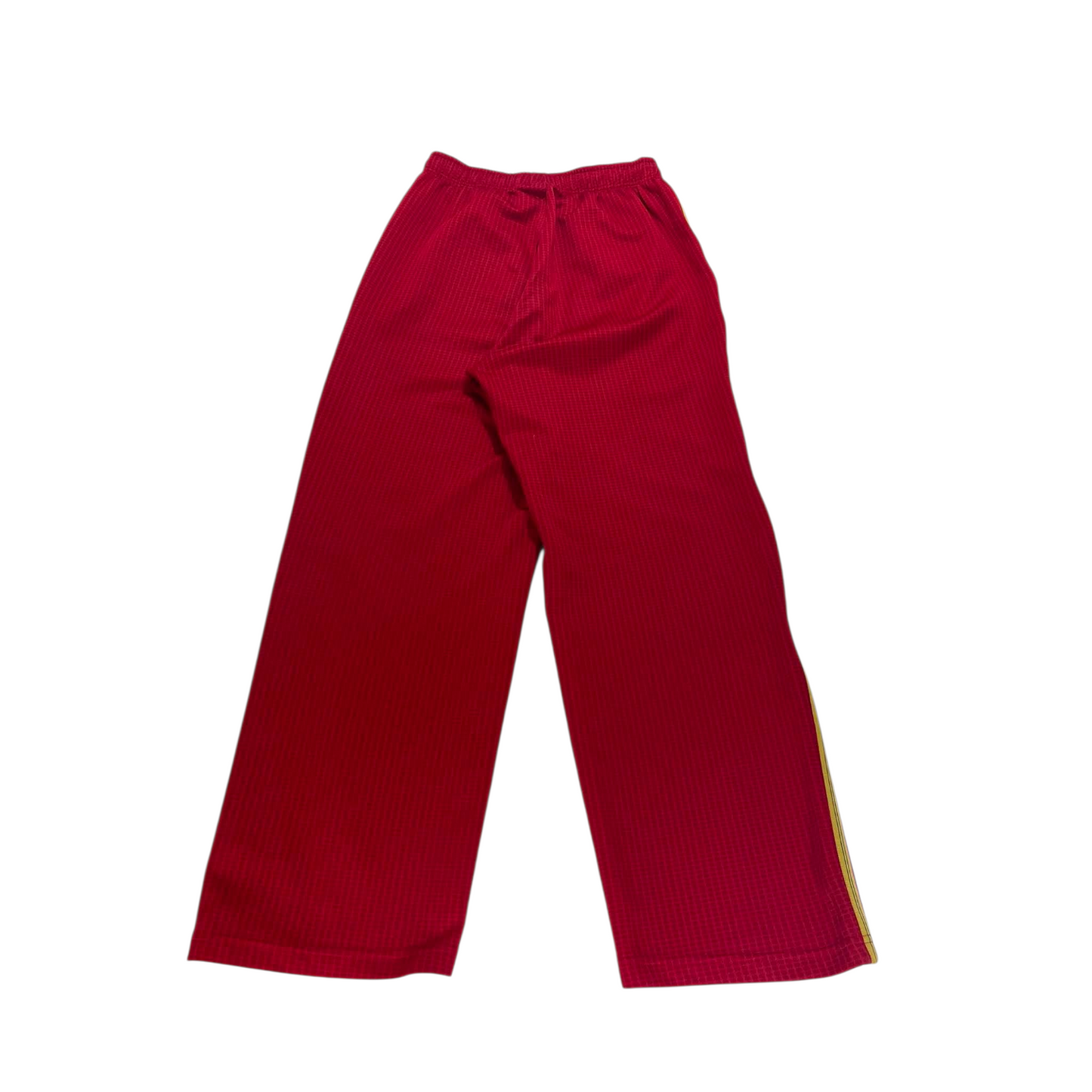 VINTAGE NIKE RED PINSTRIPE TRACK PANTS (L) ⁹