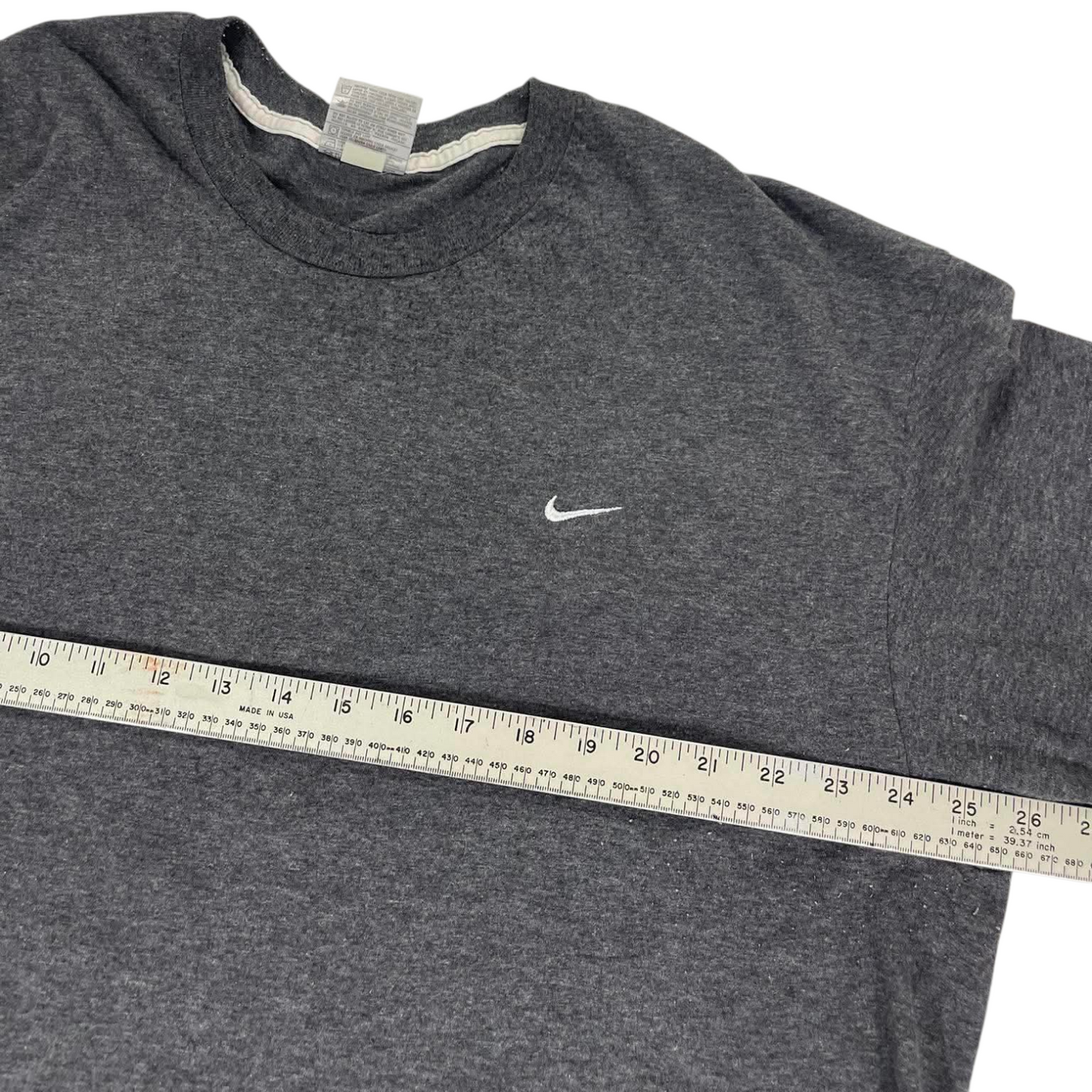 VINTAGE NIKE GREY COTTON T-SHIRT (XXL)