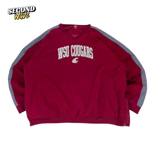 VINTAGE WASHINGTON STATE COUGARS RED CREWNECK PULLOVER (XXL)