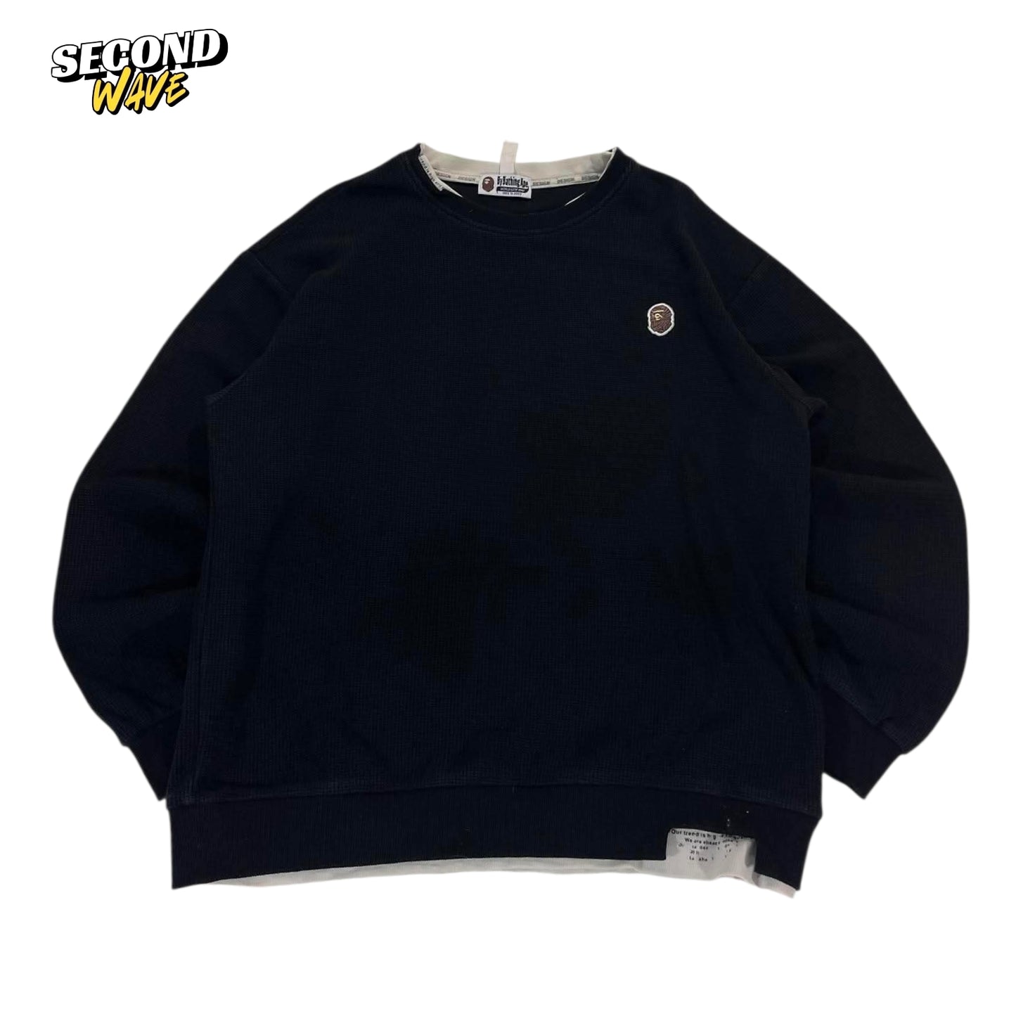 VINTAGE BAPE BLACK CREWNECK (L)