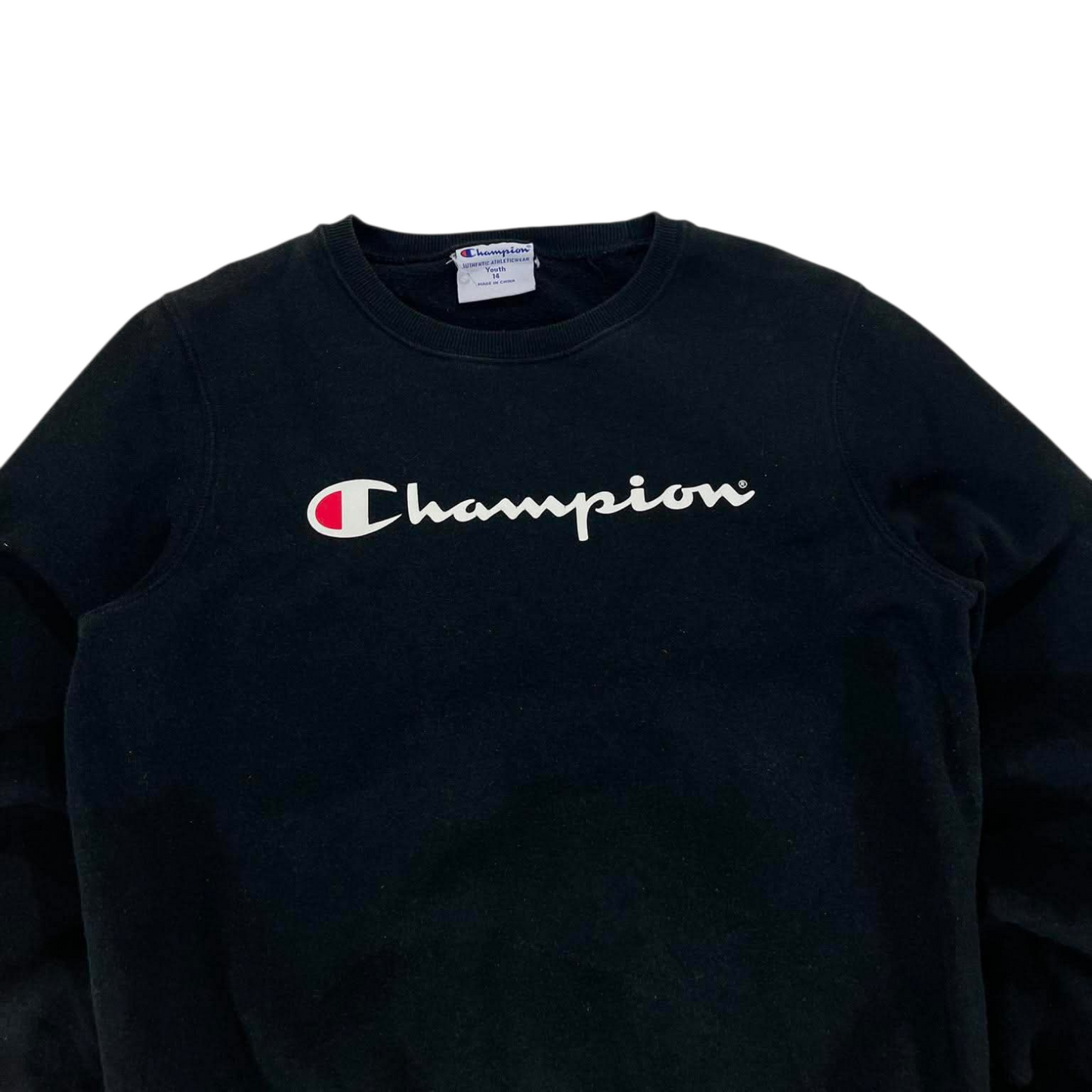 CHAMPION BLACK CREWNECK SWEATSHIRT (M)