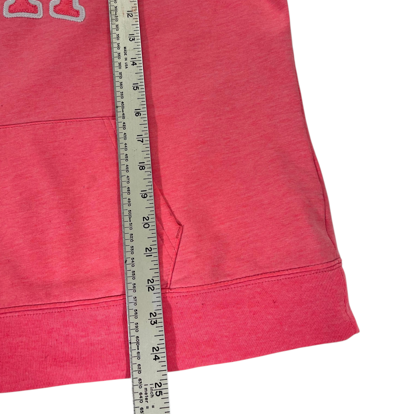 Y2K PINK GAP EMBROIDERED HOODIE (M)