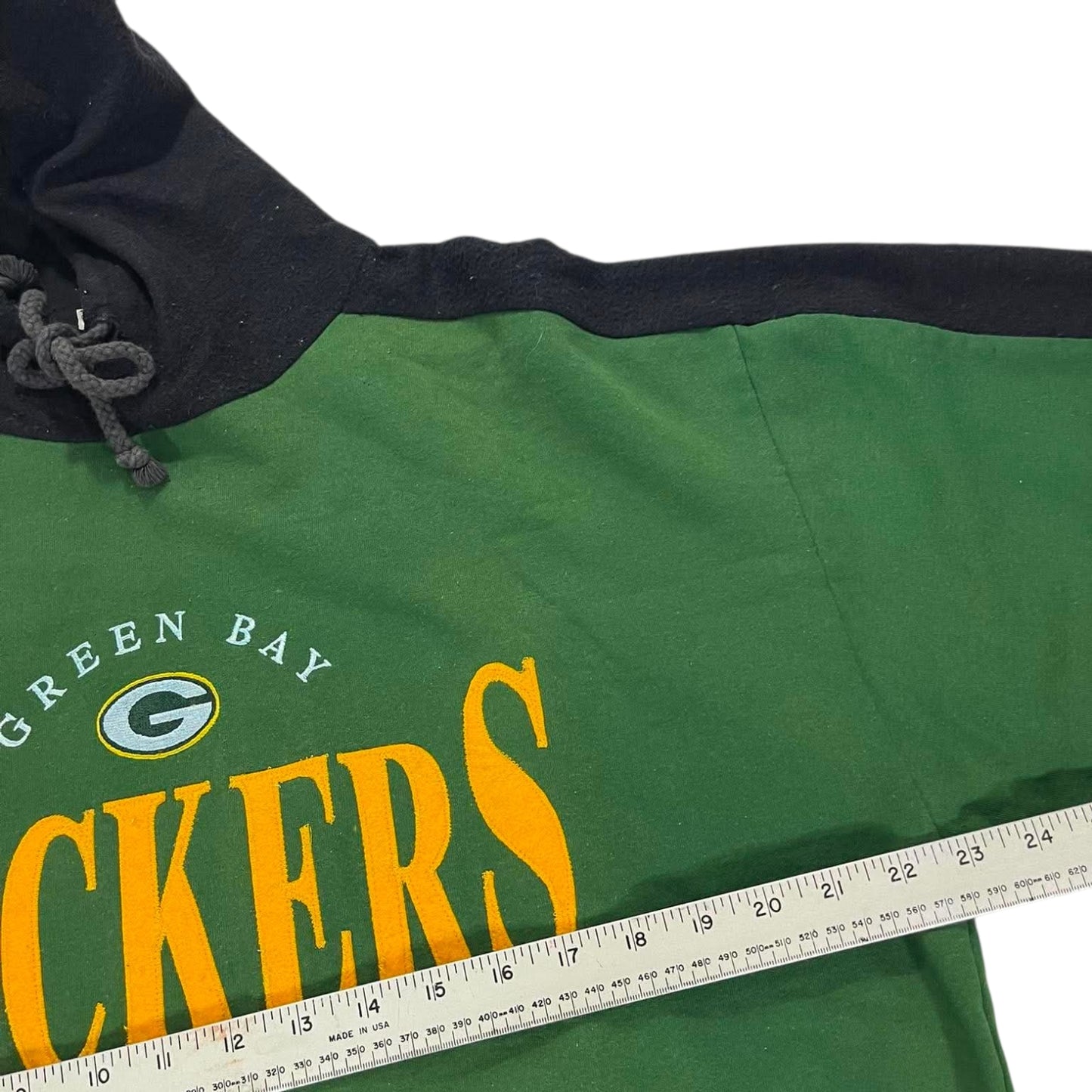 VINTAGE GREEN BAY PACKERS GREEN HOODIE (L-XL)