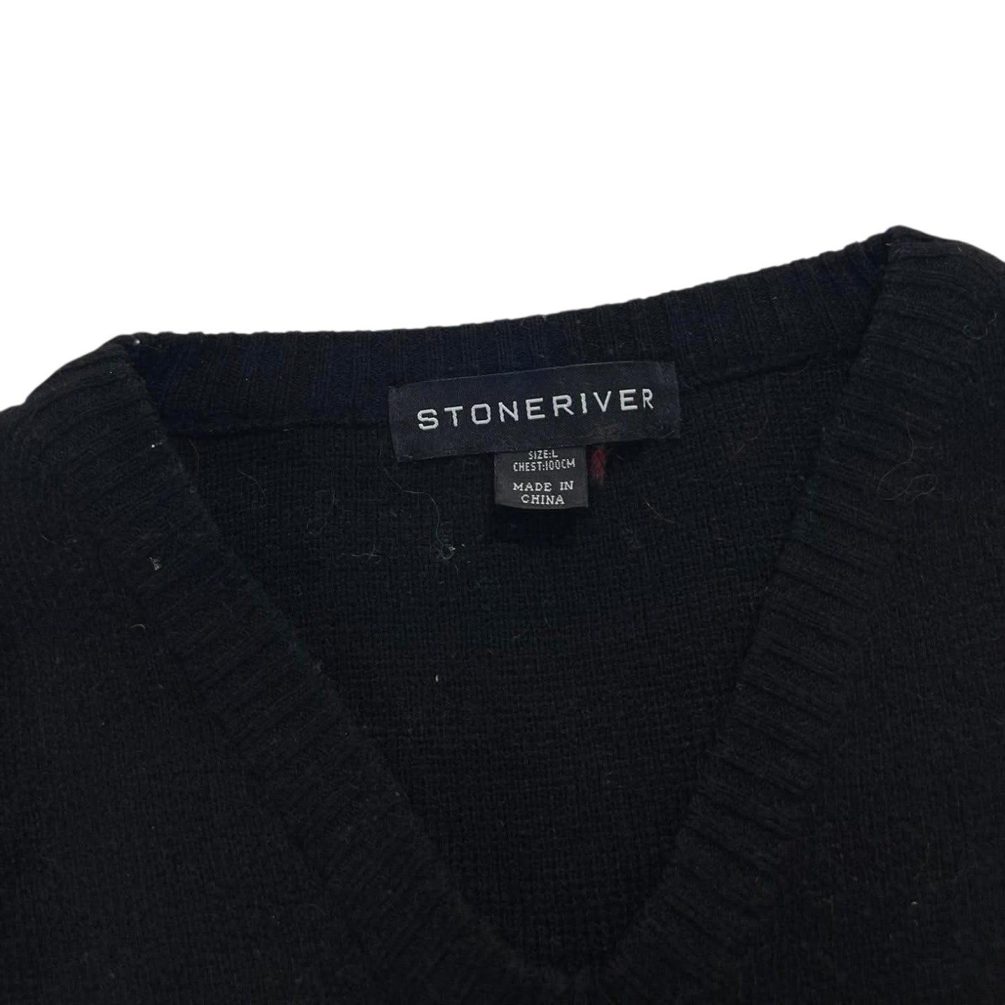 STONERIVER BLACK & TAN STRIPED LONG SLEEVE SHIRT (L)