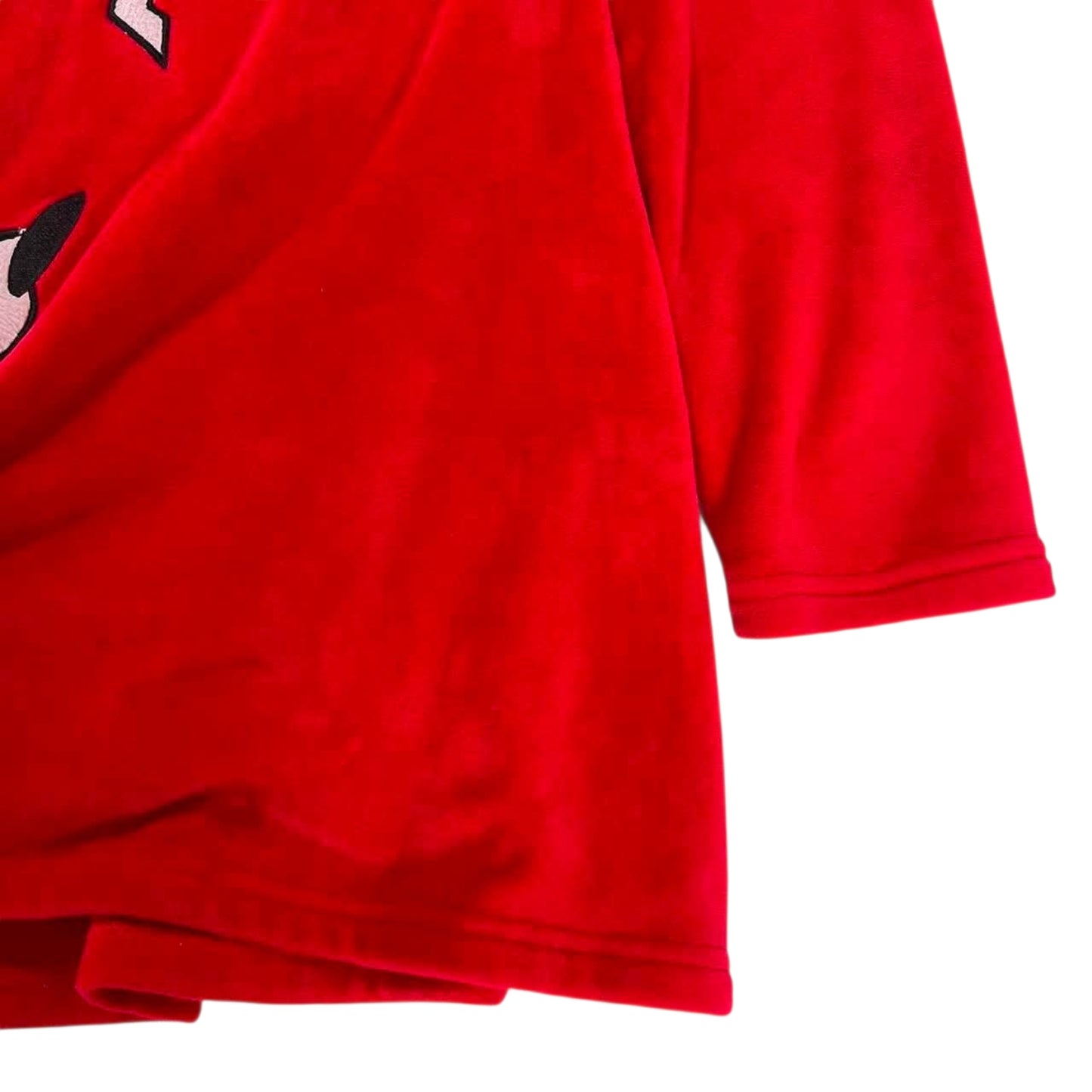 VINTAGE RED MICKEY MOUSE SWEATSHIRT FLEECE WITH EMBROIDERED (M)