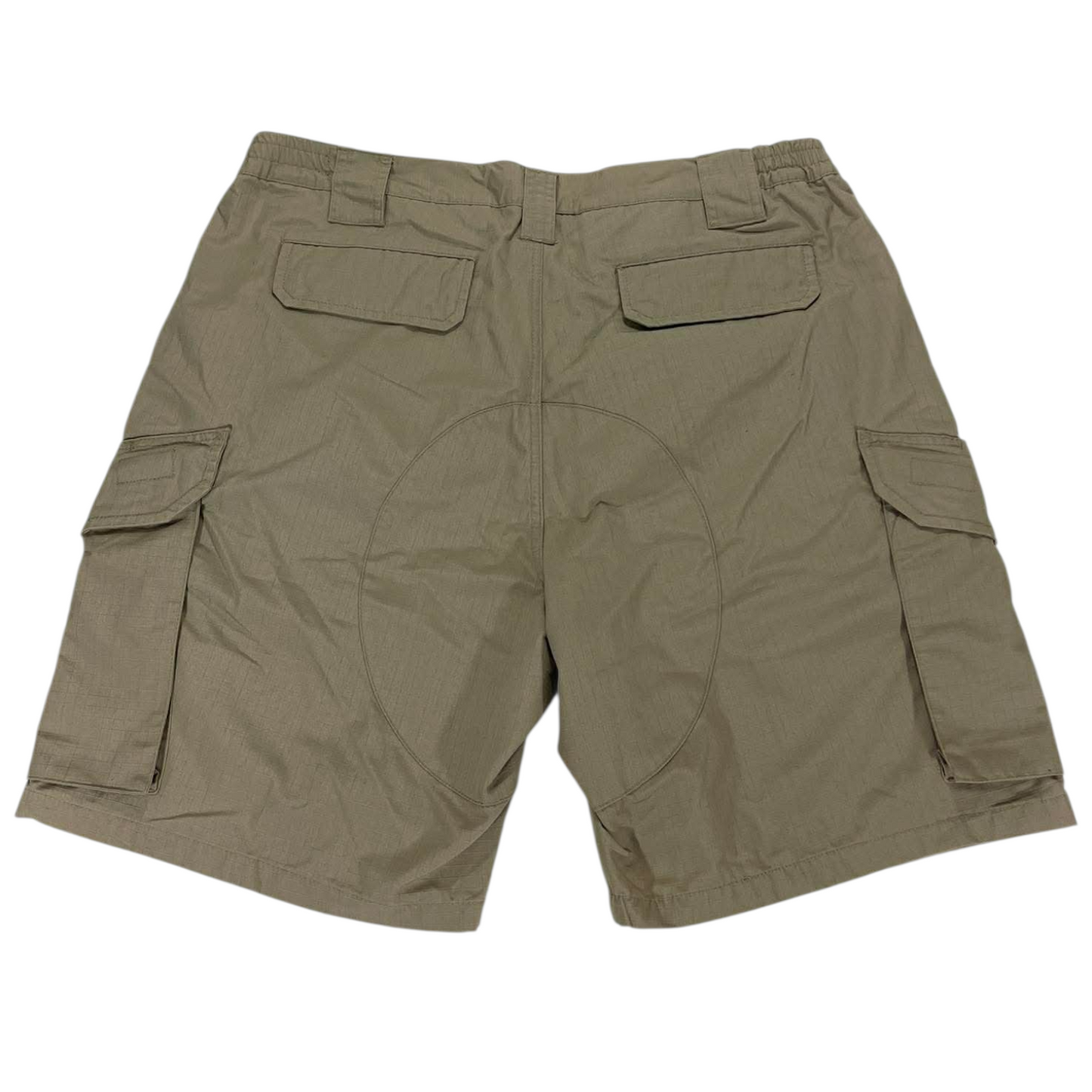 LA TACTICAL KHAKI CARGO SHORTS WITH ADJUSTABLE WAIST AND POCKETS (38)