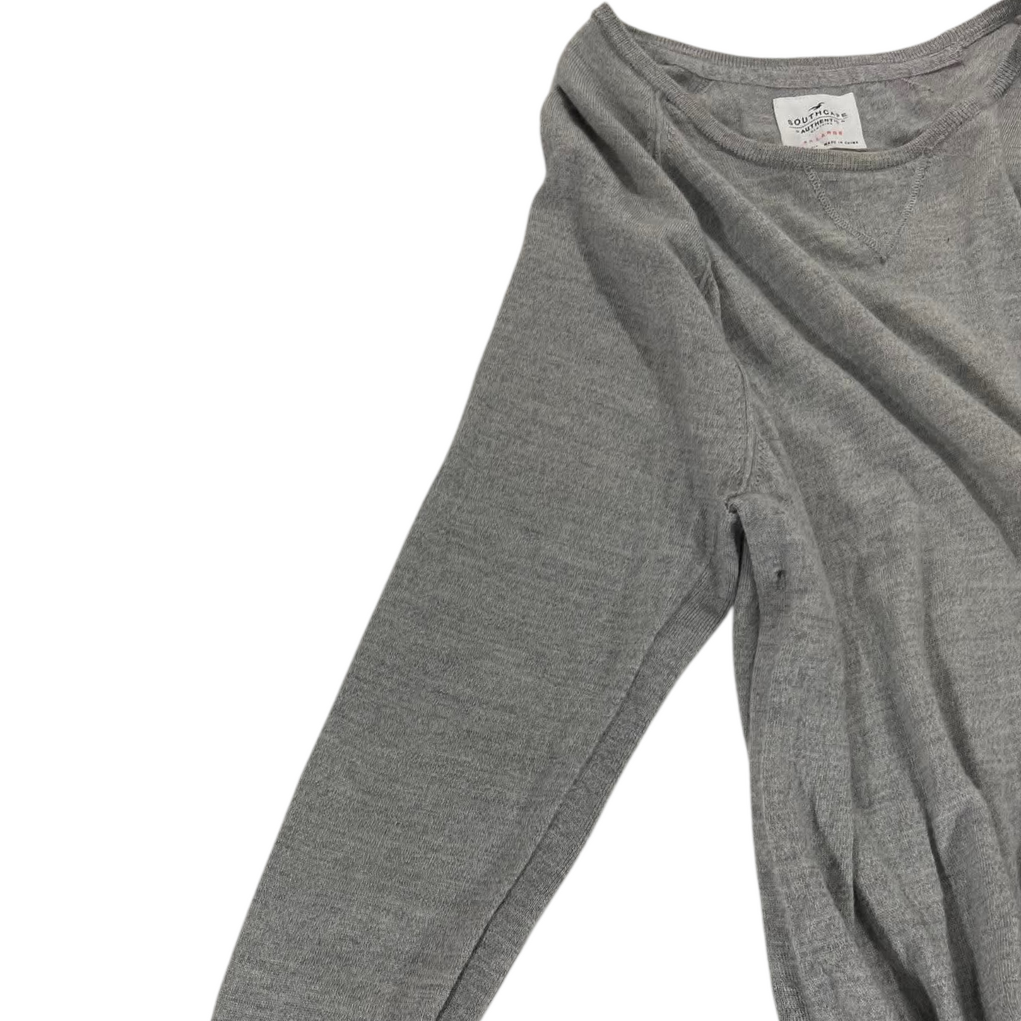 PURE MWRINO WOOL SOUTH CAPE GREY LONG SLEEVE SHIRT (XL)