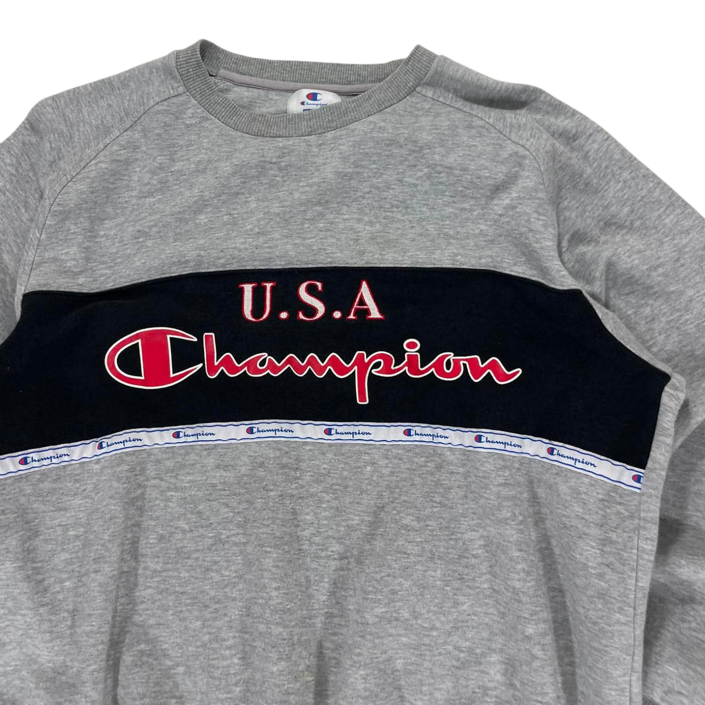 CHAMPION GREY CREWNECK SWEATSHIRT (M)