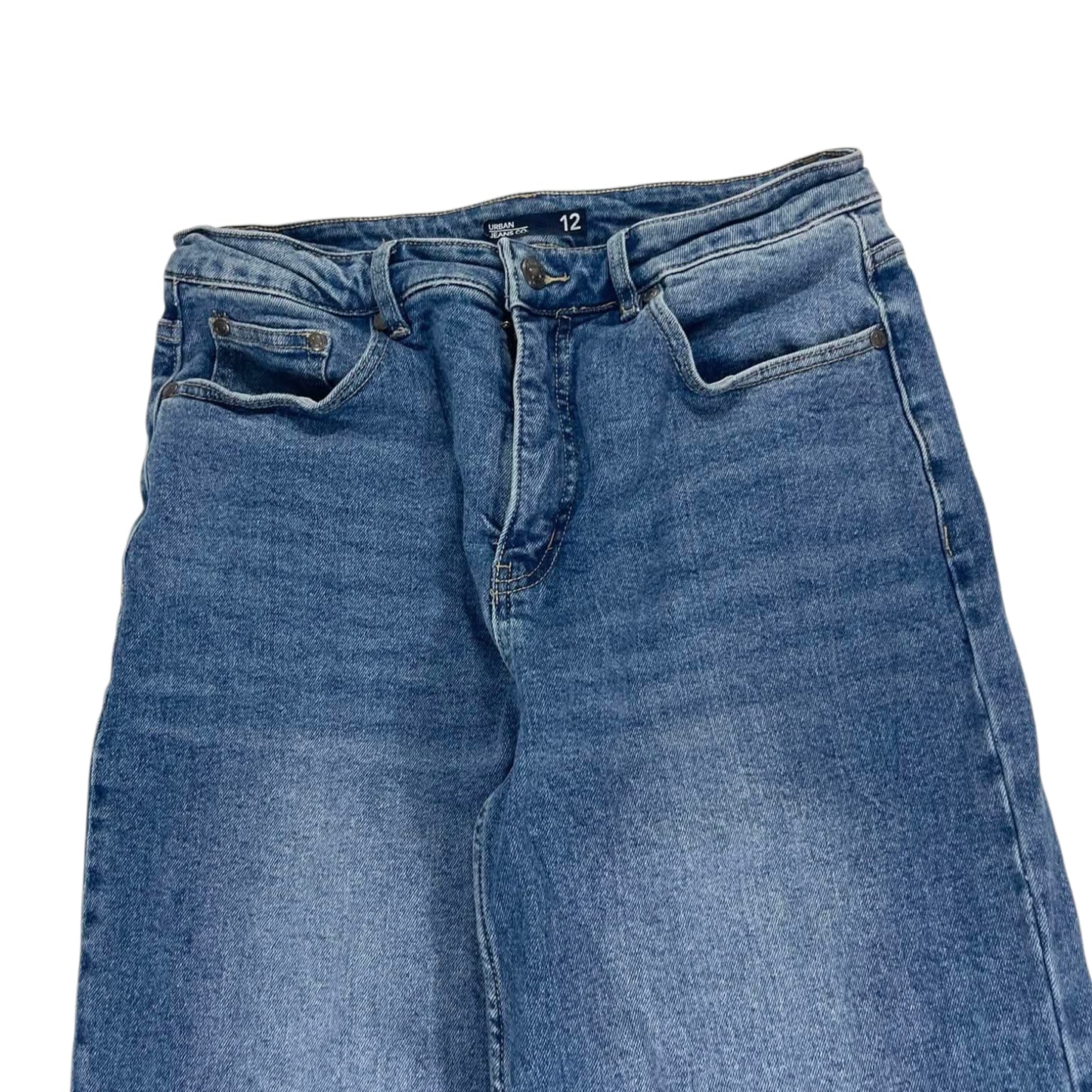 WOMENS BLUE WIDE LEG JEANS (12)