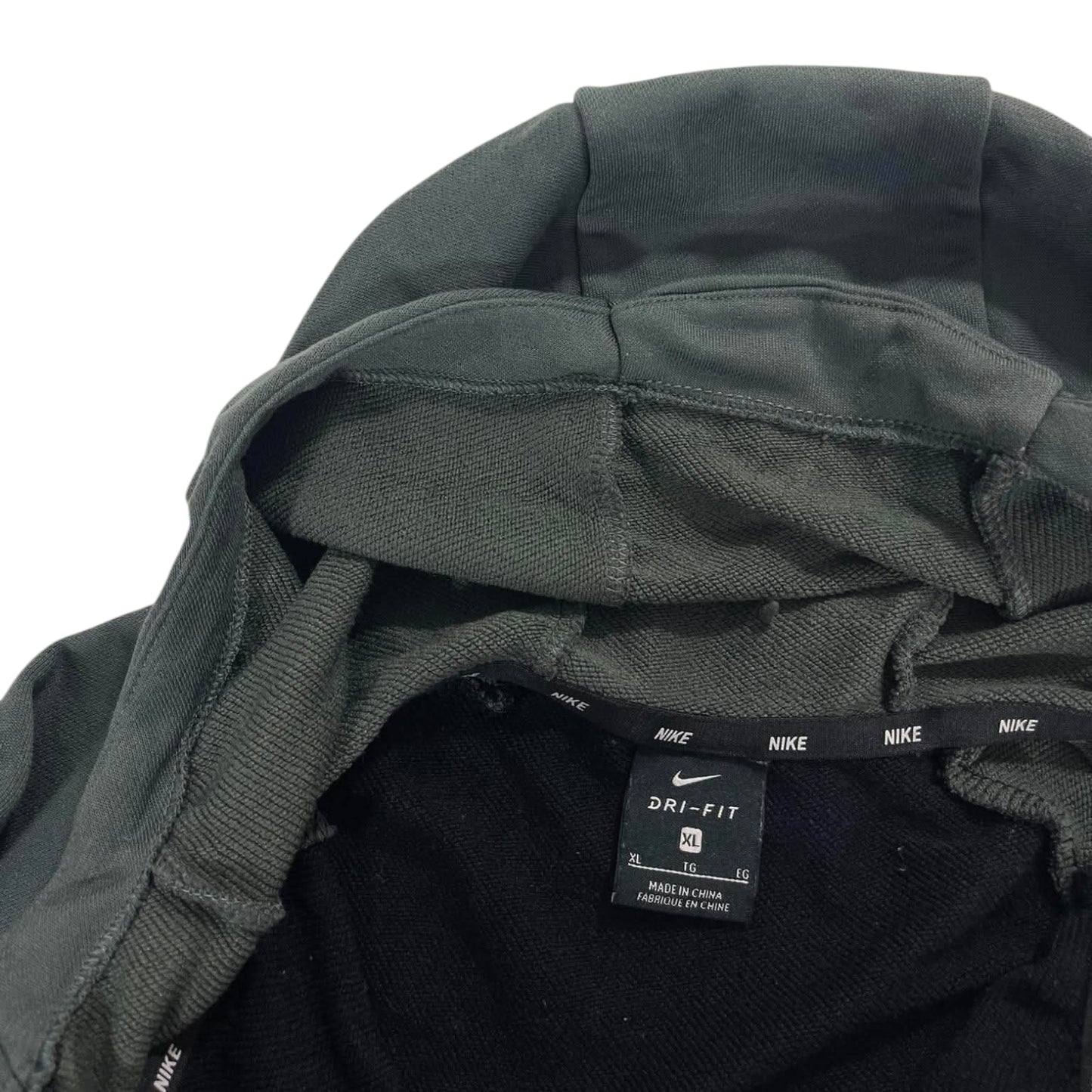 NIKE BLACK & GREY DRI-FIT ZIP UP HOODIE (M)