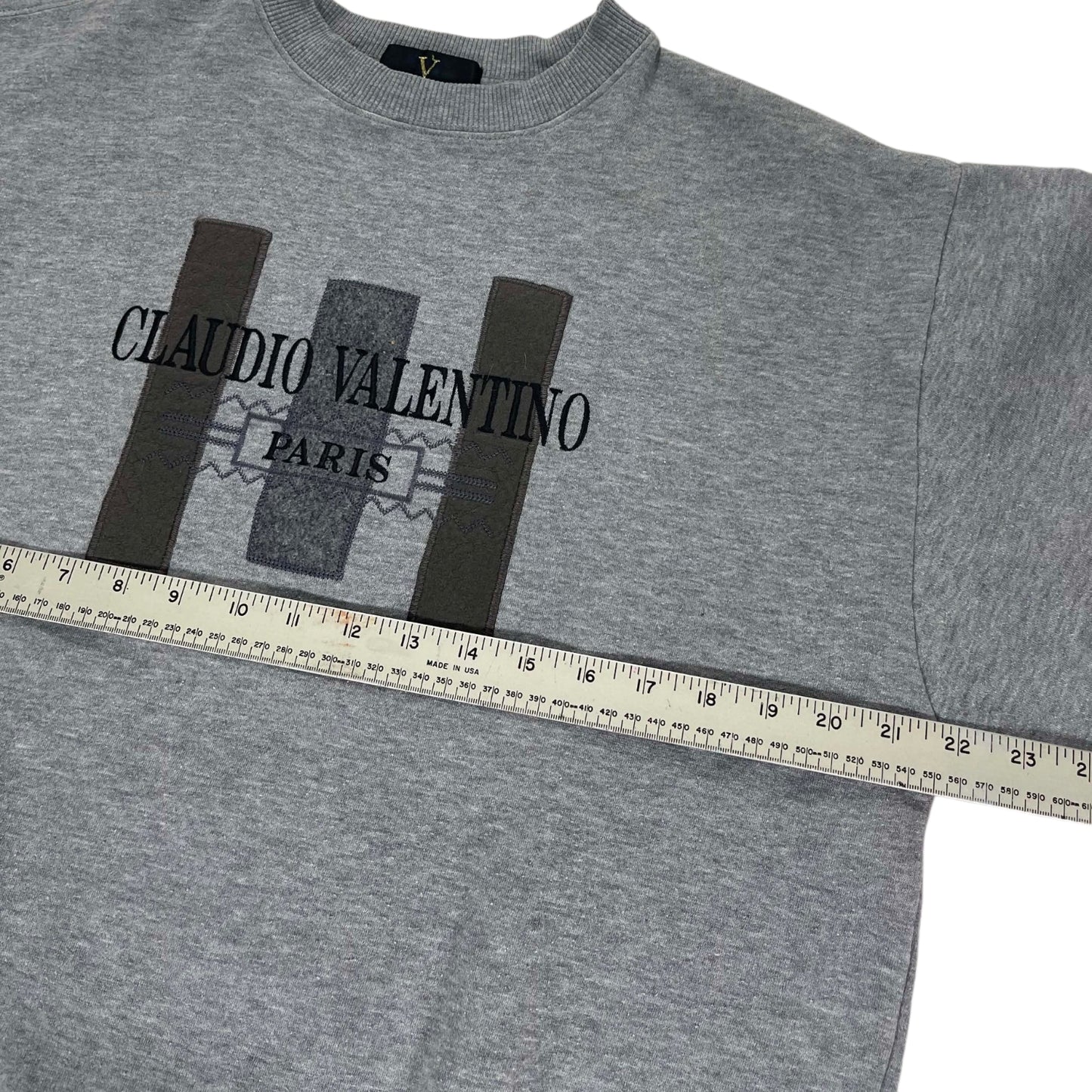 VINTAGE CLAUDIO VALENTINO GREY CREWNECK (L)
