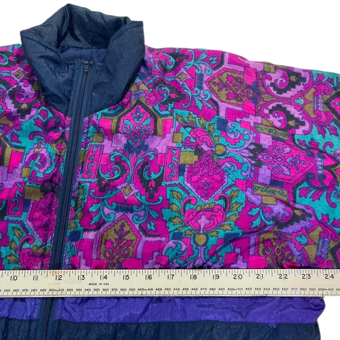 90S GOLD RUSH MULTICOLOURED WINDBREAKER (M-L)