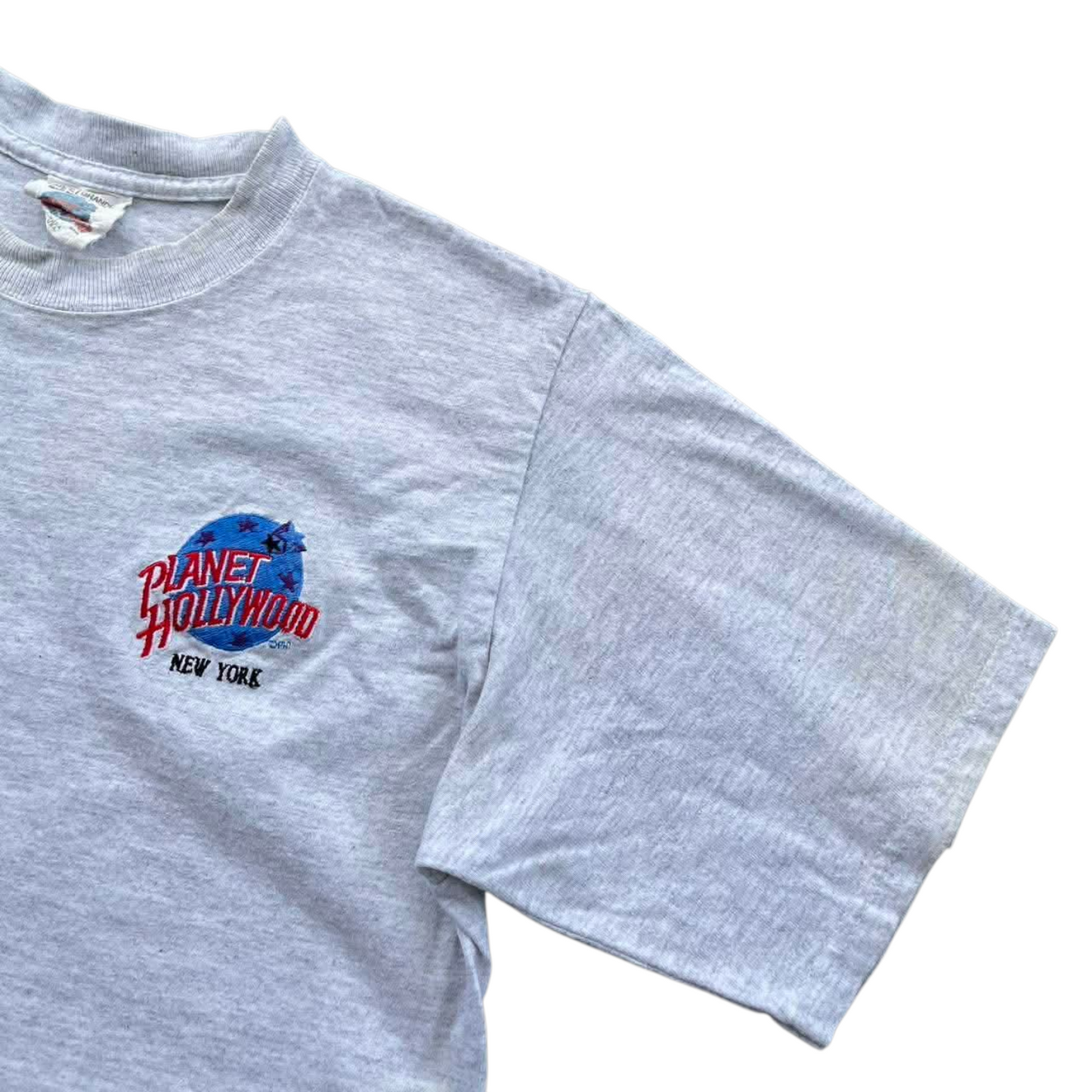VINTAGE PLANET HOLLYWOOD NEW YORK GREY T-SHIRT (L)