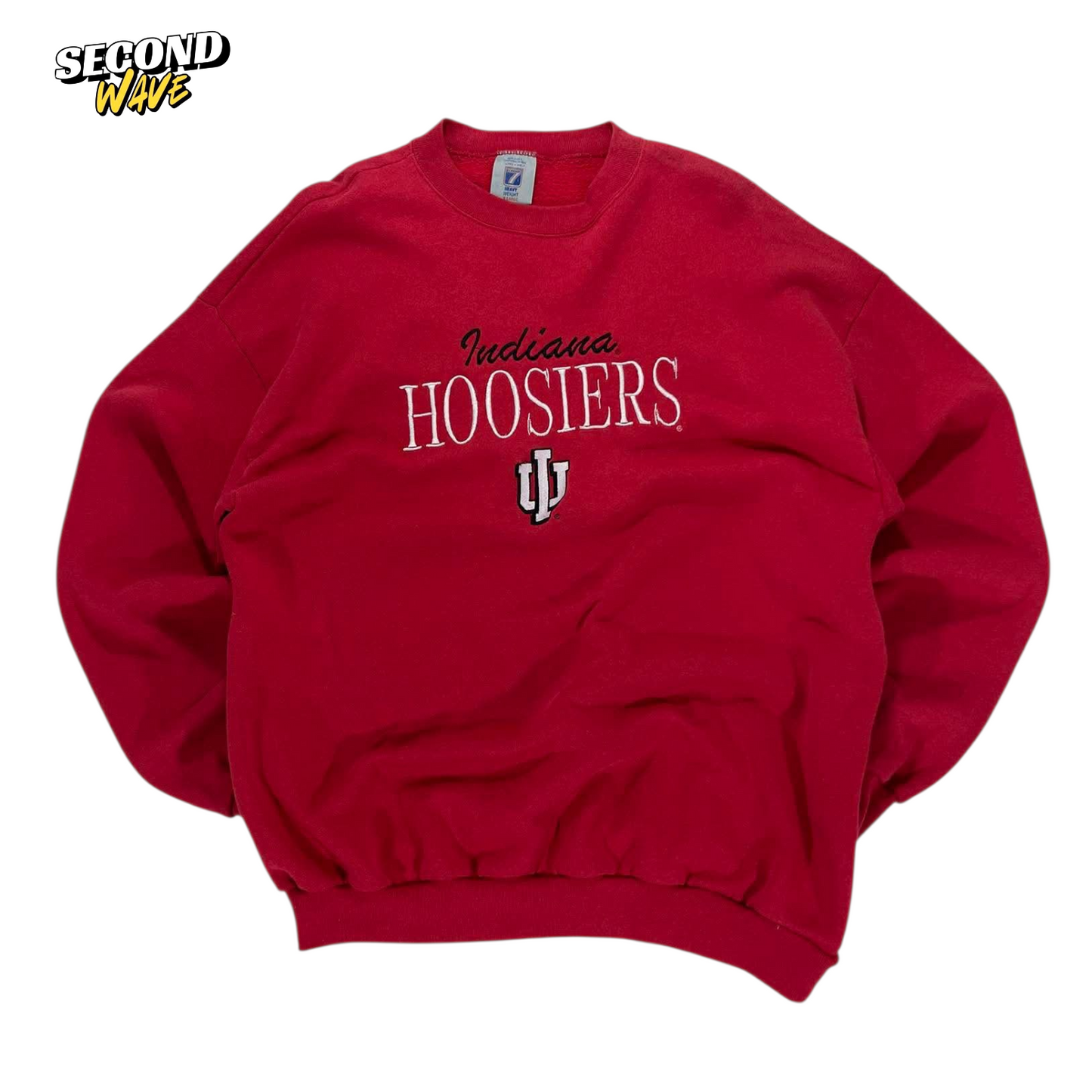 VINTAGE INDIANA HOOSIERS RED CREWNECK SWEATSHIRT (L-XL)