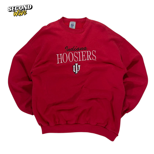 VINTAGE INDIANA HOOSIERS RED CREWNECK SWEATSHIRT (L-XL)