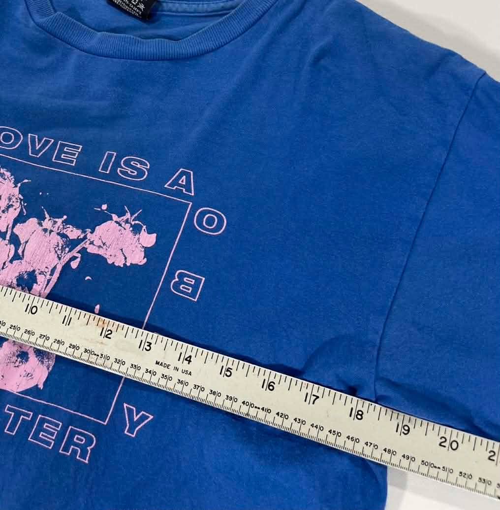 Y2K OBEY BLUE GRAPHIC TEE (M)