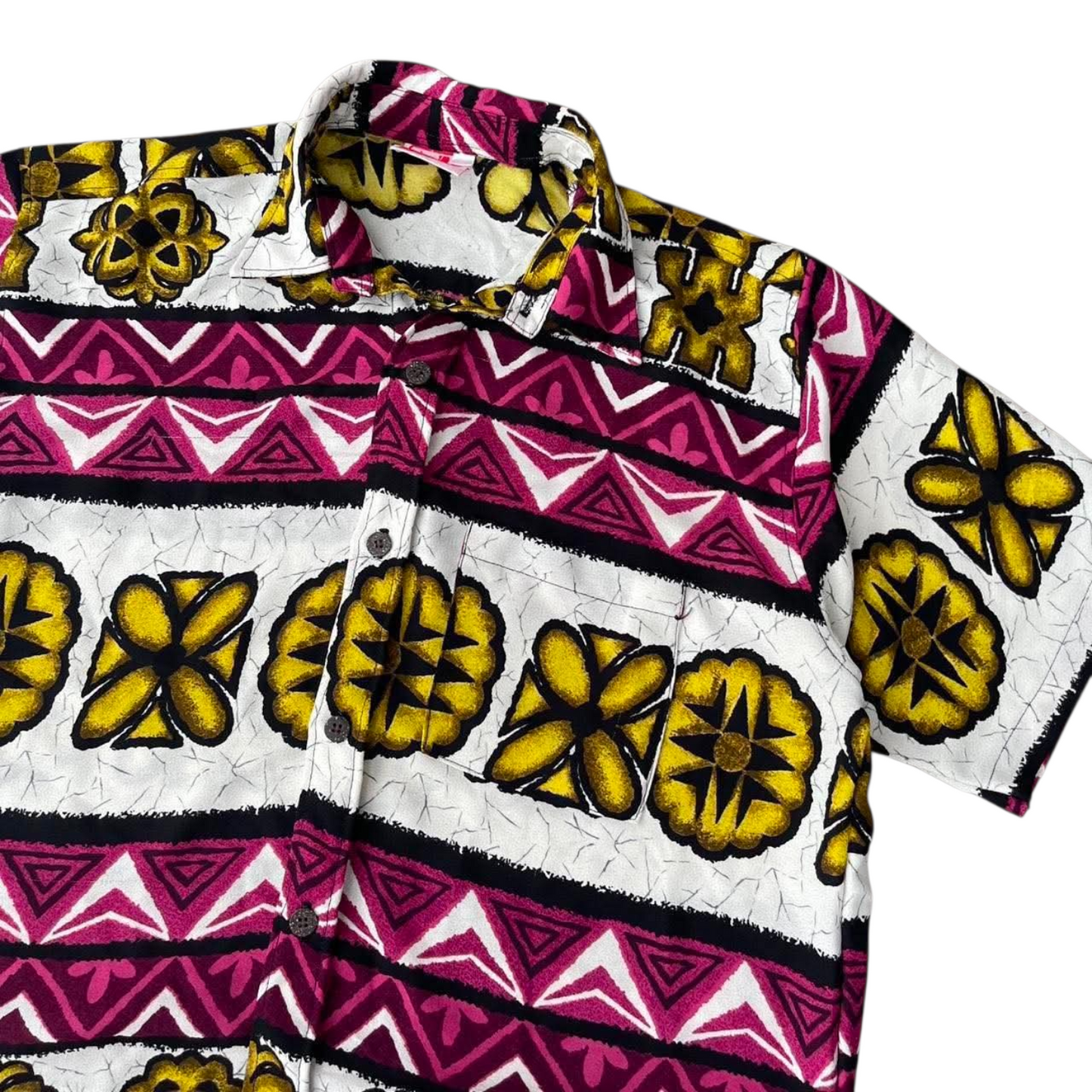 AFRICAN PRINT BUTTON UP SHIRT (L)