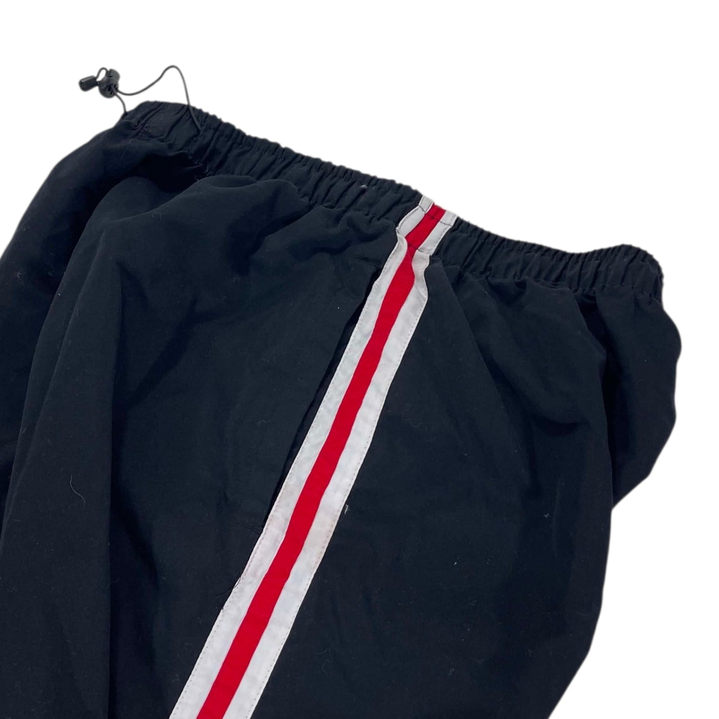 Y2K ACTIVE BLACK BAGGY TRACK PANTS (M)