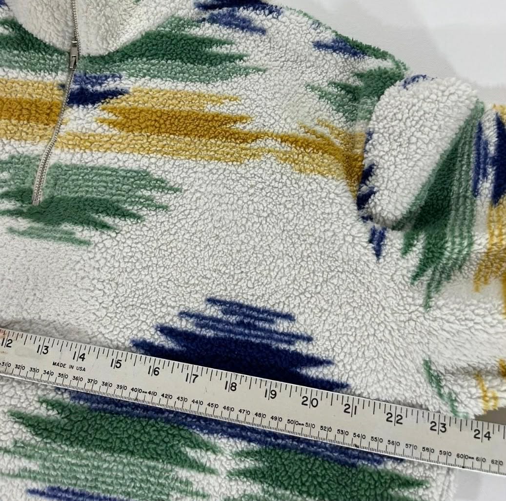 90'S MULTICOLORED QUARTER ZIP FLEECE (M-L)