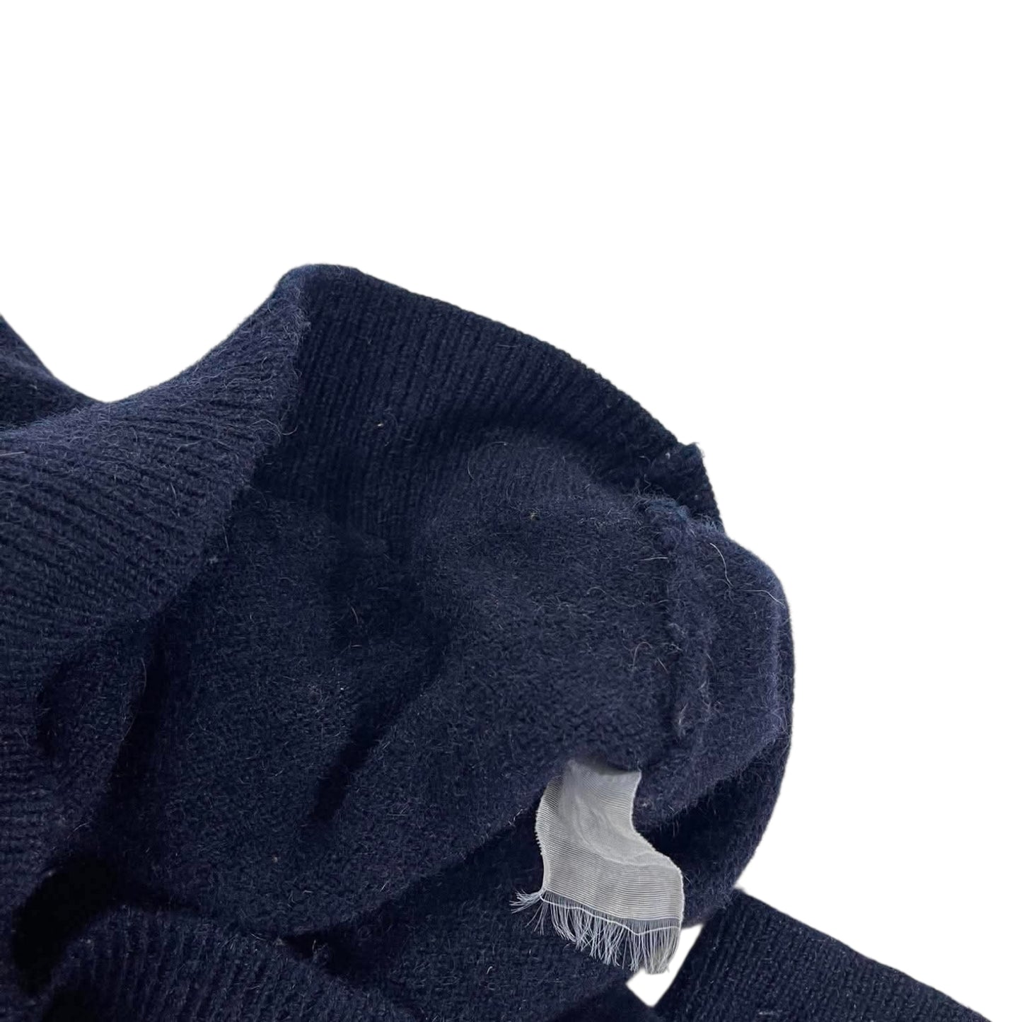 VINTAGE BARY NAVY BLUE QUARTER ZIP SWEATER (M-L)