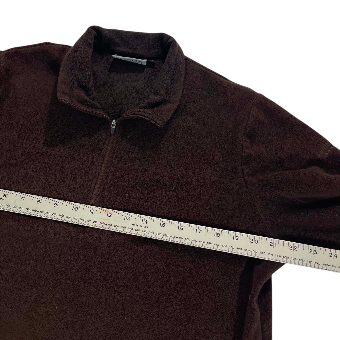 KATHMANDU BROWN POLYESTER FLEECE QUARTER ZIP (L)