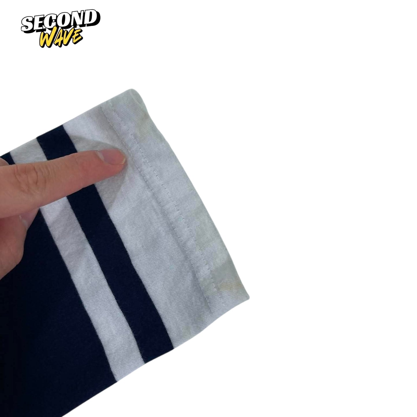 STUSSY BLUE AND WHITE STRIPED LONG SLEEVE (L)