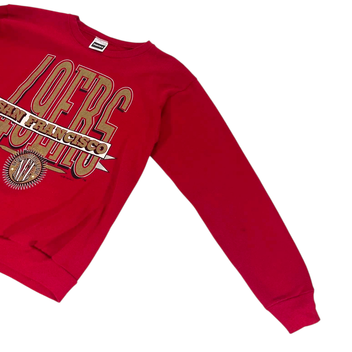 TULTEX SAN FRANCISCO 49ERS CREWNECK (BEST FIT S - M)