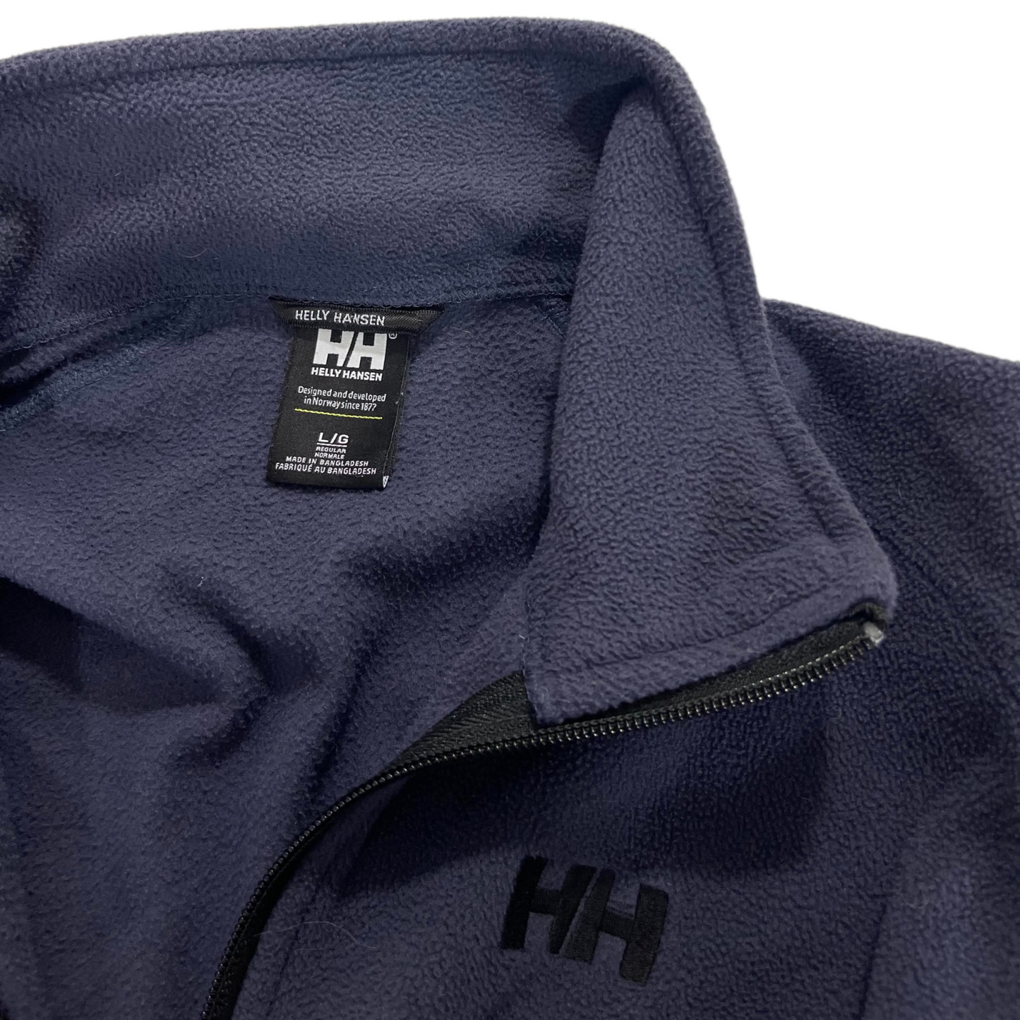 HELLY HANSEN NAVY BLUE FLEECE JACKET (L)