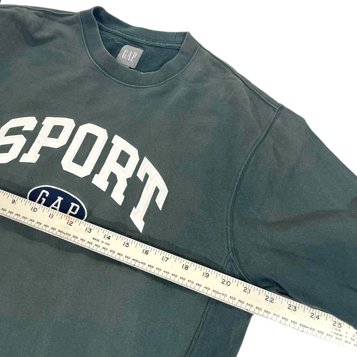 Y2K GAP SPORT GREEN CREWNECK (M)