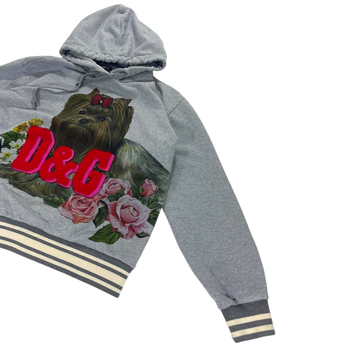 DOCLE GABBANA DOG GRAY HOODIE (M (40))