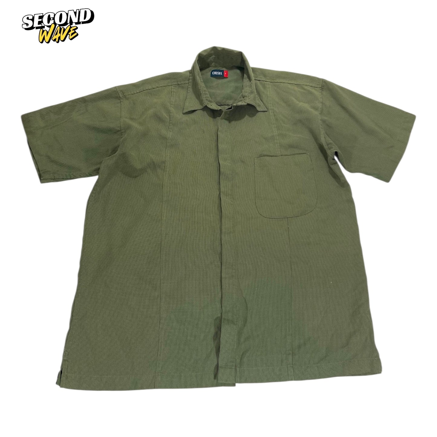 VINTAGE CHISEL OLIVE GREEN SHORT SLEEVE (M)