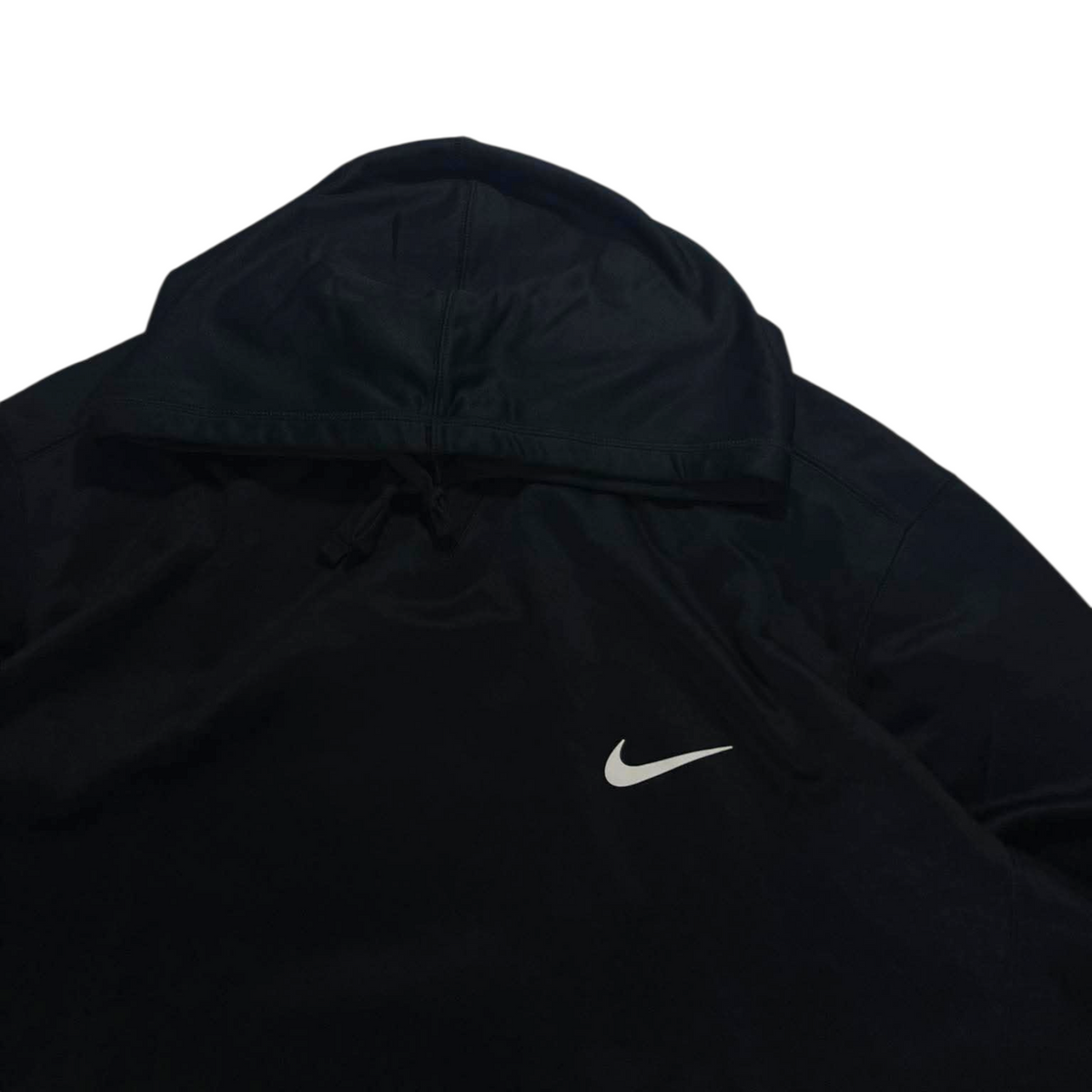 NIKE BLACK HOODIE (BEST FIT LARGE - XL)