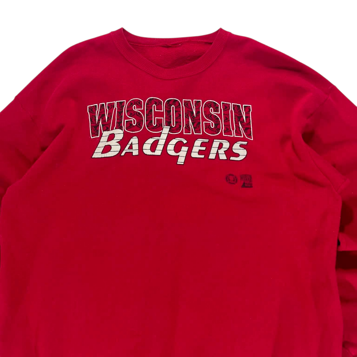 WISCONSIN BADGERS RED CREWNECK SWEATSHIRT (L)