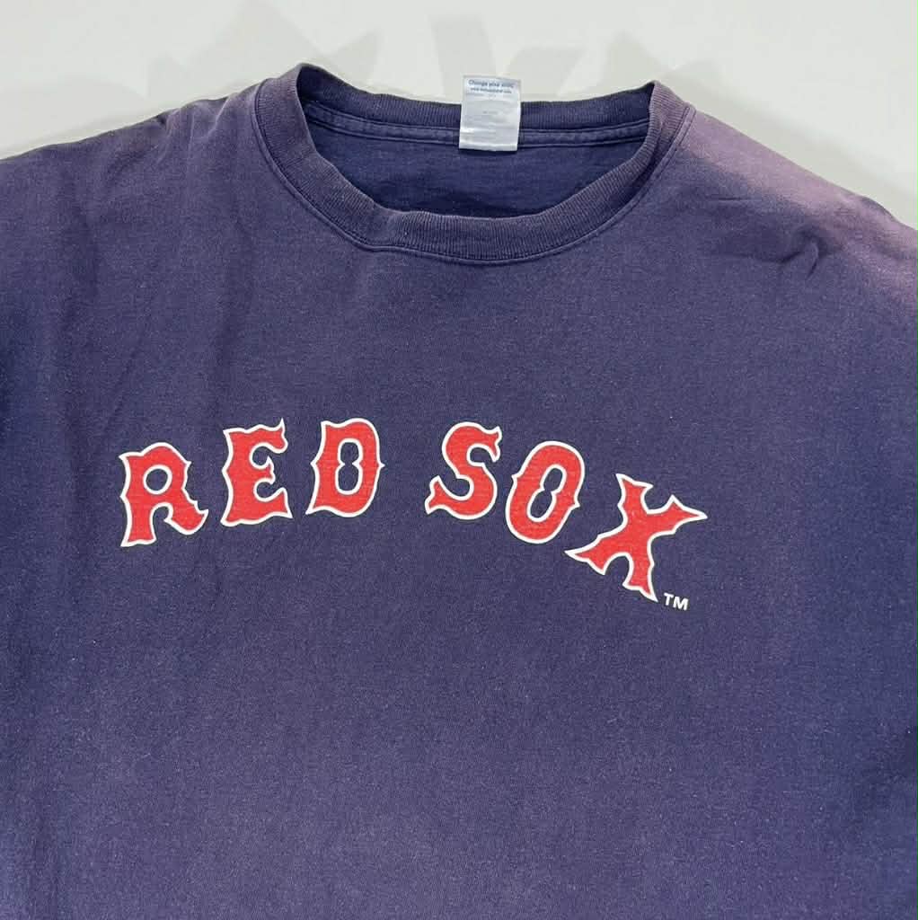 VINTAGE FADED BOSTON RED SOX NAVY BLUE COTTON T-SHIRT (XL)