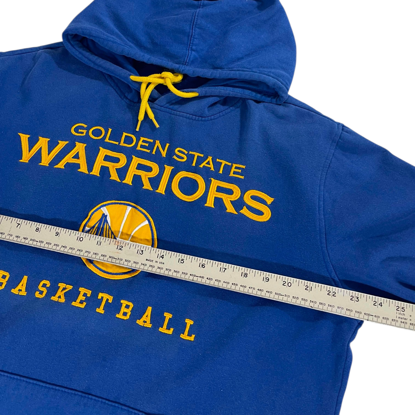 VINTAGE EMBROIDERED NBA GOLDEN STATE WARRIORS HOODIE (L)