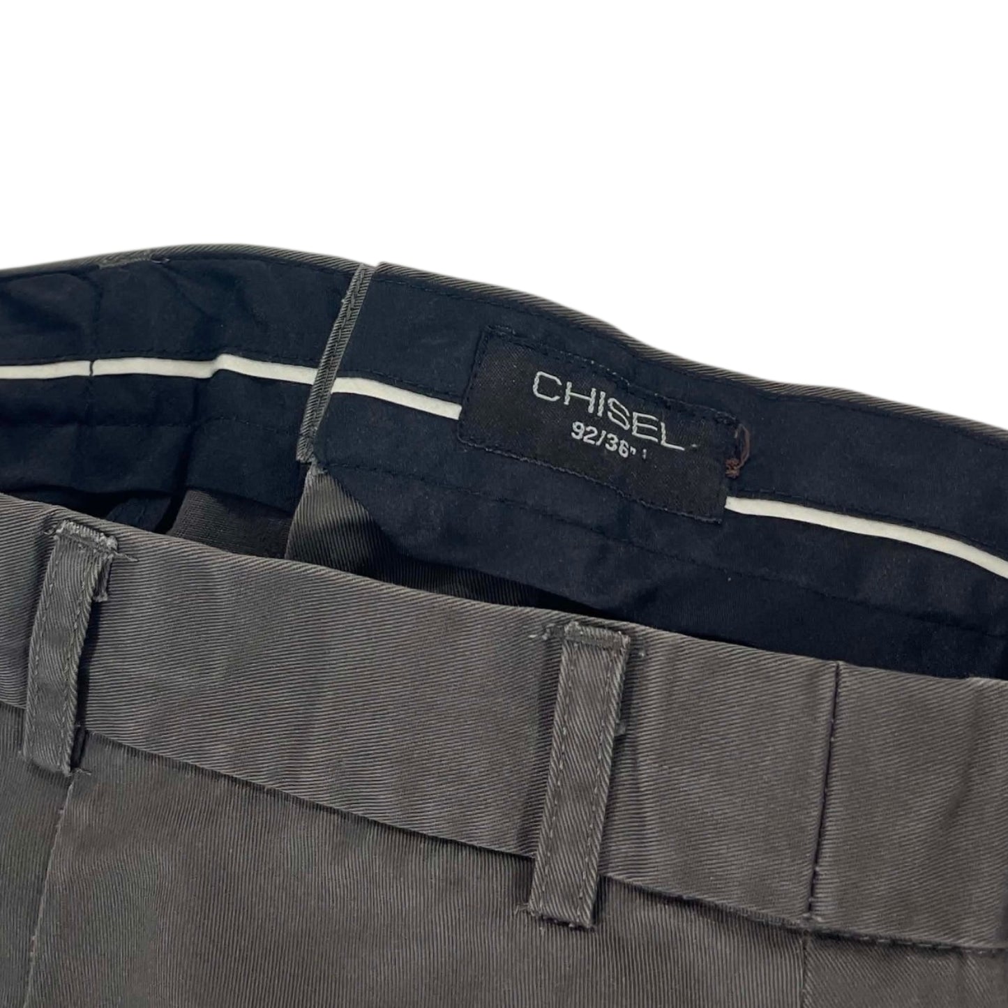 CHISEL GRAY WIDE LEG PANTS (36")