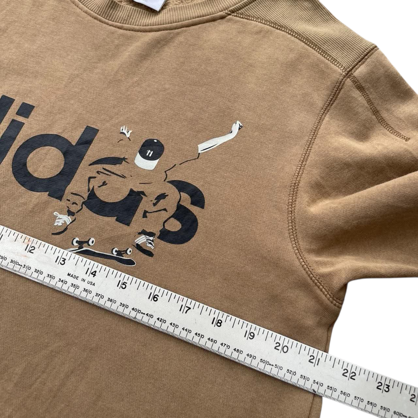 VINTAGE SKATE ADIDAS BROWN CREWNECK (M)