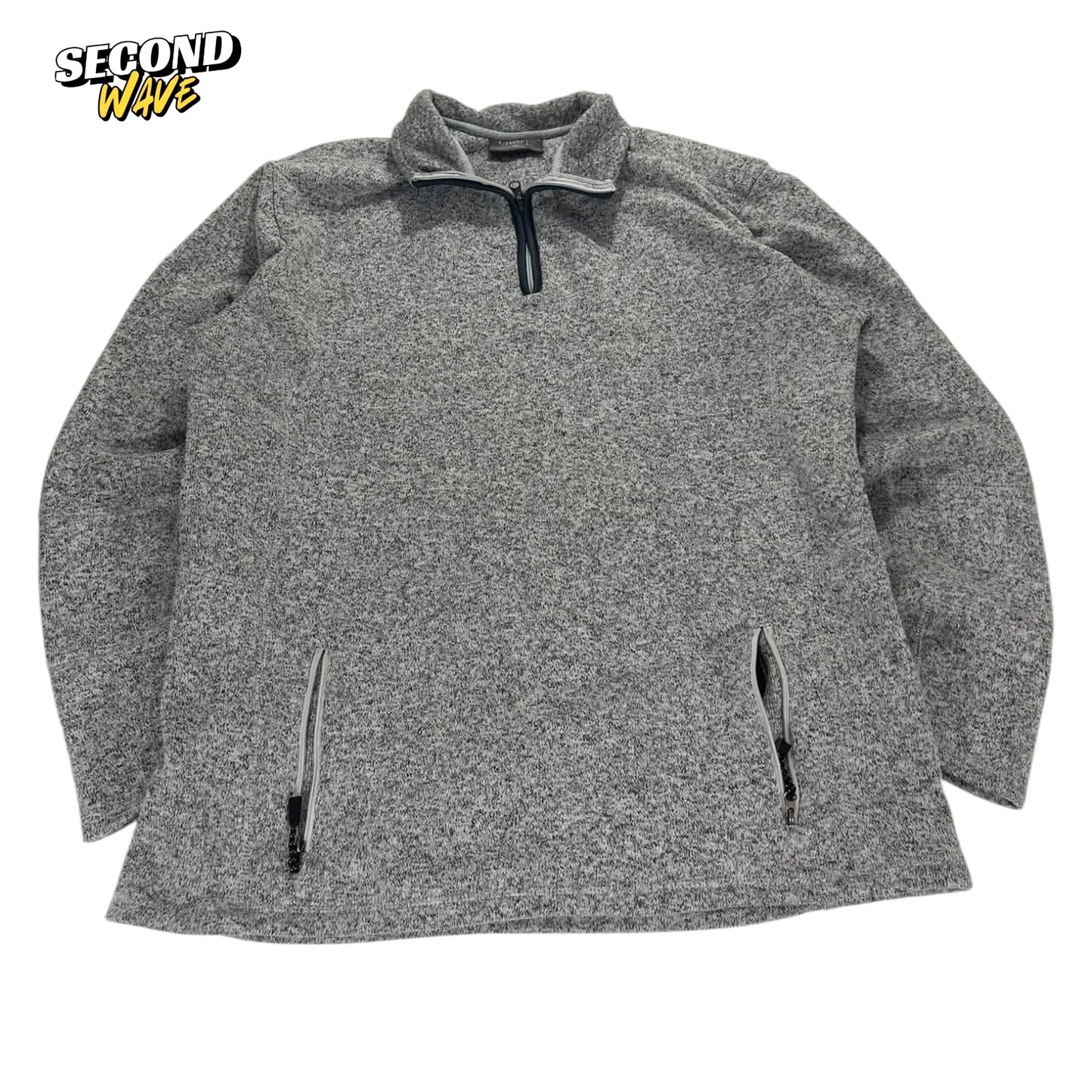 VINTAGE CHISEL GREY QUARTER ZIP FLEECE (XL)