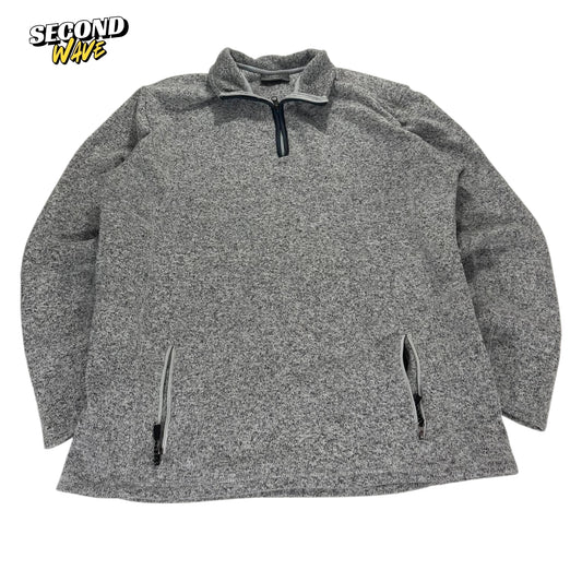 VINTAGE CHISEL GREY QUARTER ZIP FLEECE (XL)