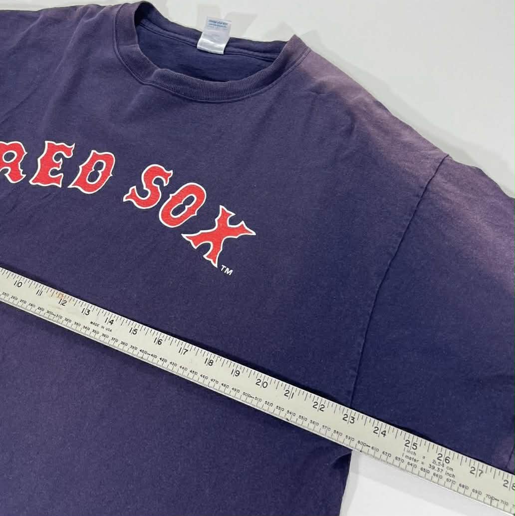 VINTAGE FADED BOSTON RED SOX NAVY BLUE COTTON T-SHIRT (XL)