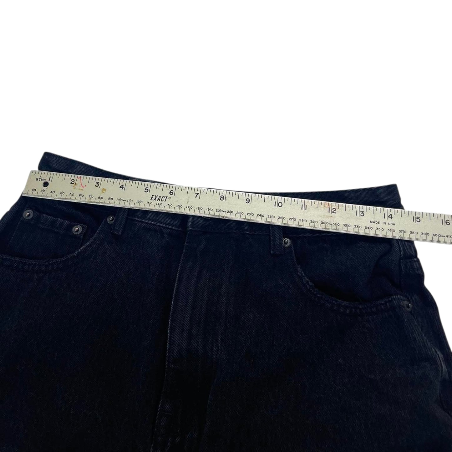 WOMEN GLASSONS BLACK RIPPED DENIM (UK12)