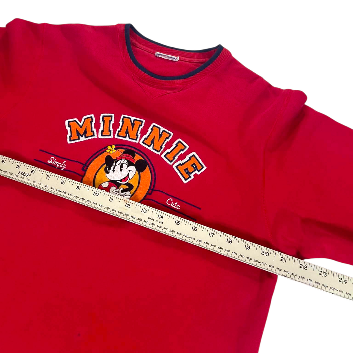 VINTAGE DISNEY MINNIE MOUSE RED CREWNECK (L)
