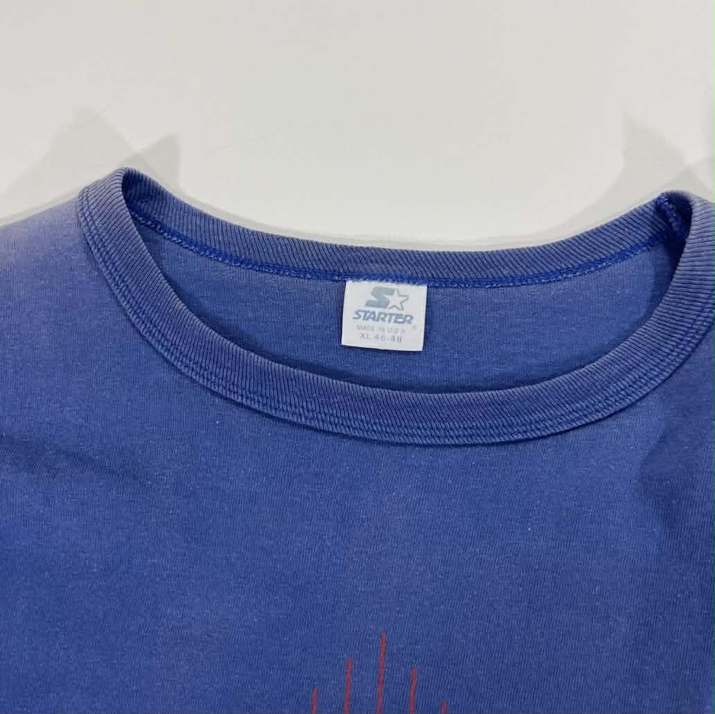 VINTAGE SINGLE STITCHED CHICAGO CUBS BLUE STARTER TEE (L-XL)